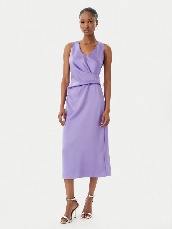 Rinascimento Sukienka koktajlowa CFC0122928003 Fioletowy Regular Fit