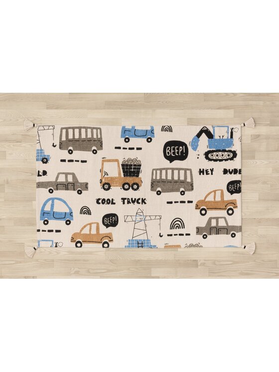 MIAhome MIAhome Dywan dziecięcy bawełniany 120x70 cm CAMION Beżowy