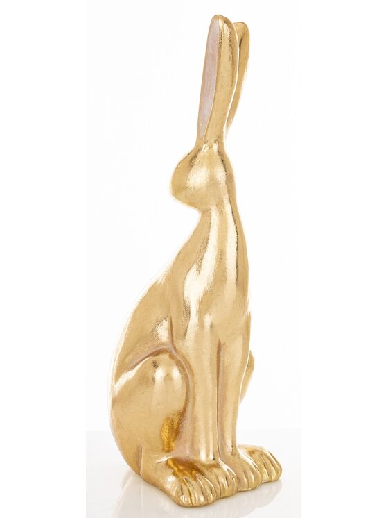 MIAhome MIAhome Figurka królik 30x10x12 cm SVELTA Złoty