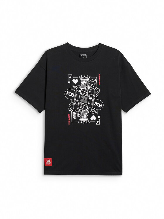 4F 4F T-Shirt FOB Czarny Loose Fit