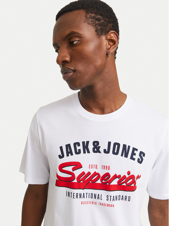 Jack&Jones Jack&Jones Majica Logo 12268267 Bela Standard Fit
