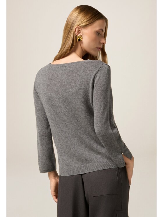 Oltre Oltre Cardigan M356J005096N013 Grigio Regular Fit