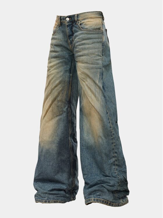 MADE BY SOCIETY MADE BY SOCIETY Spodnie materiałowe OBSIDIAN Jeans - P27233 Niebieski Basic Fit