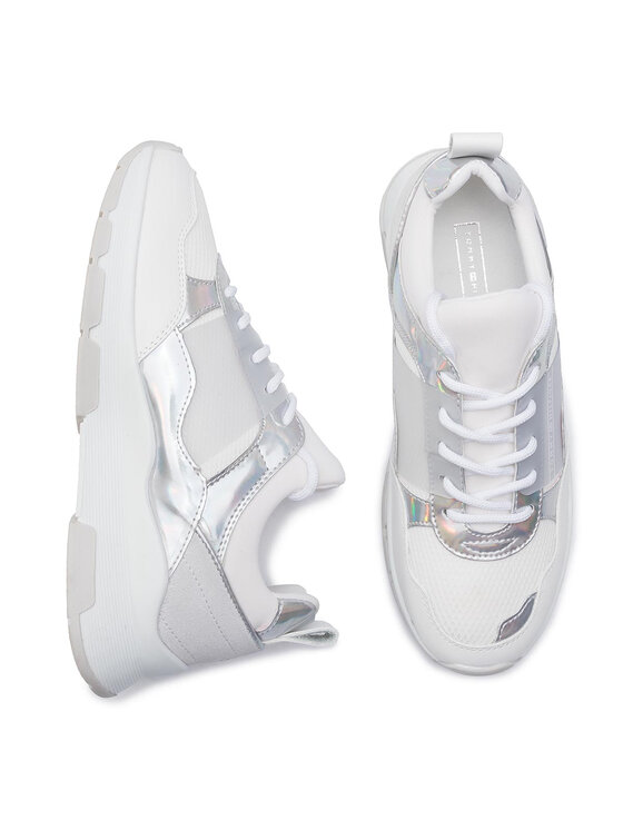 Tommy Hilfiger Sneakers Lifestyle Iridescent Sneaker FW0FW04391 WeiB Modivo