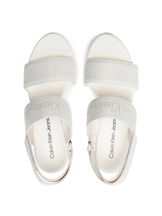 Calvin Klein Jeans Calvin Klein Jeans Σανδάλια Wedge Sandal Webbing In Mr YW0YW01360 Λευκό