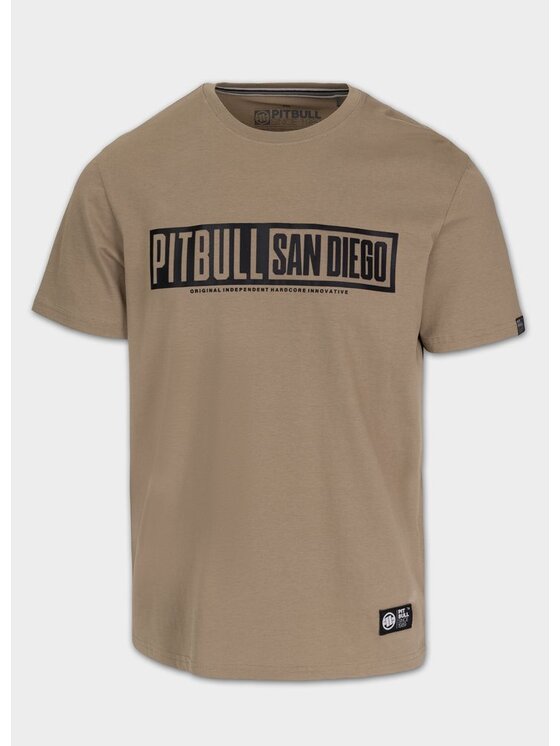 PITBULL PITBULL T-Shirt Koszulka męska EIGHTY NINE DOG L Beżowy Regular Fit