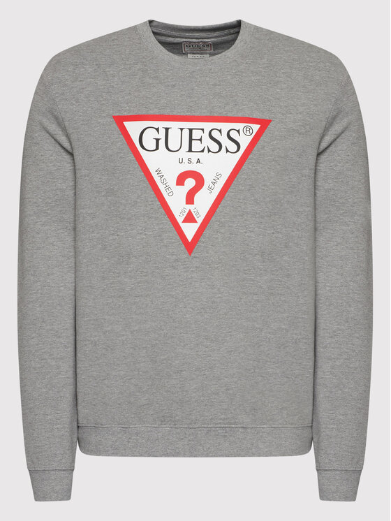 Guess Guess Felpa Audley M2YQ37 K6ZS1 Grigio Slim Fit