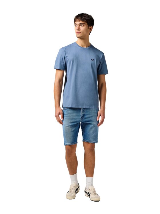 Wrangler Wrangler Szorty jeansowe 112362507 Niebieski Straight Fit