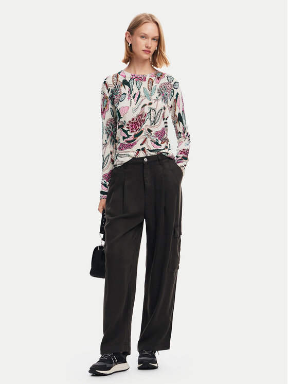 Desigual Desigual Džemper Manchester 24WWJF41 Šarena Regular Fit