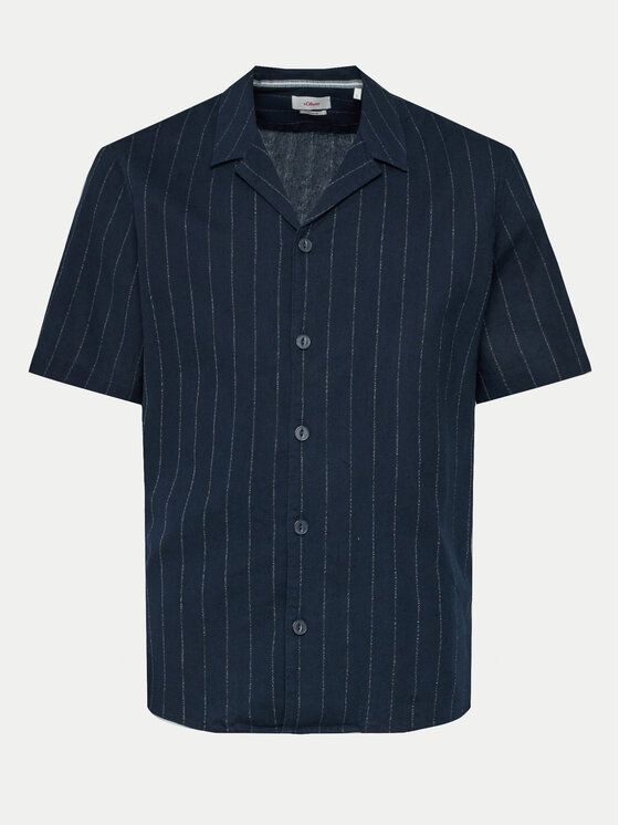 s.Oliver s.Oliver Риза 2143559 Тъмносин Regular Fit