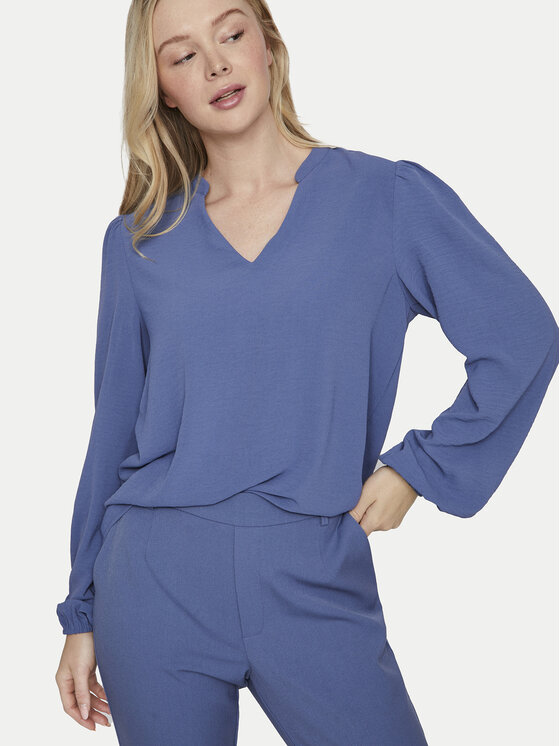 Vila Vila Bluza Rella 14096986 Modra Regular Fit