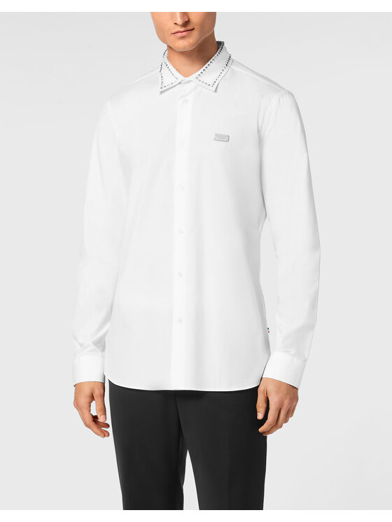 PHILIPP PLEIN PHILIPP PLEIN Košeľa 22467 Biela Fitted Fit