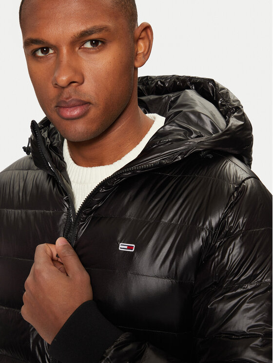 Tommy Jeans Tommy Jeans Bunda pro přechodné období DM0DM20659 Černá Regular Fit