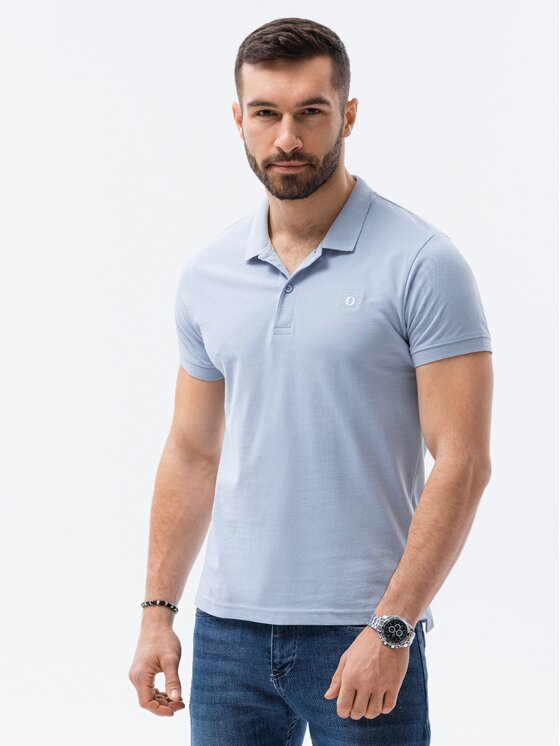 Ombre Ombre Komplet 3 koszulek polo Z28 Fioletowy Regular Fit