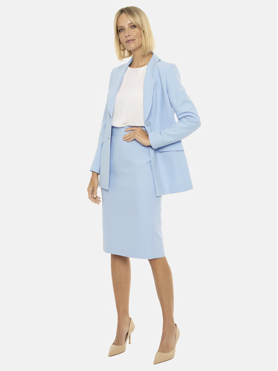 Potis & Verso Potis & Verso Spódnica ołówkowa Maurin Niebieski Regular Fit