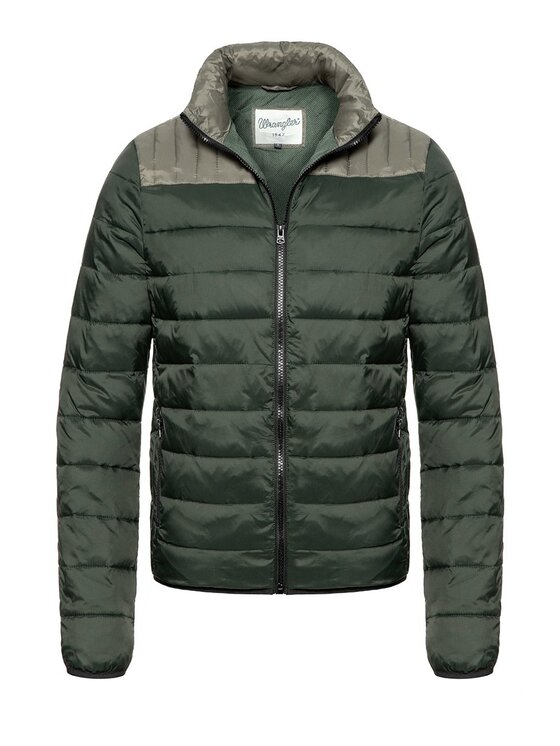 Wrangler Wrangler Kurtka przejściowa BOMBER Zielony Regular Fit