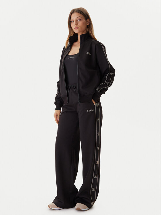 Guess Guess Pantaloni trening V5BB12 KCX22 Negru Wide Leg