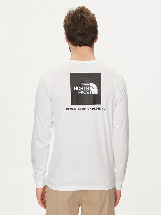 The North Face The North Face Longsleeve Redbox NF0A87NN Biały Regular Fit