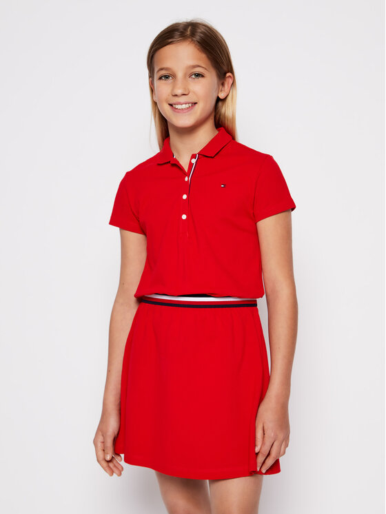 Robe polo discount tommy hilfiger rouge