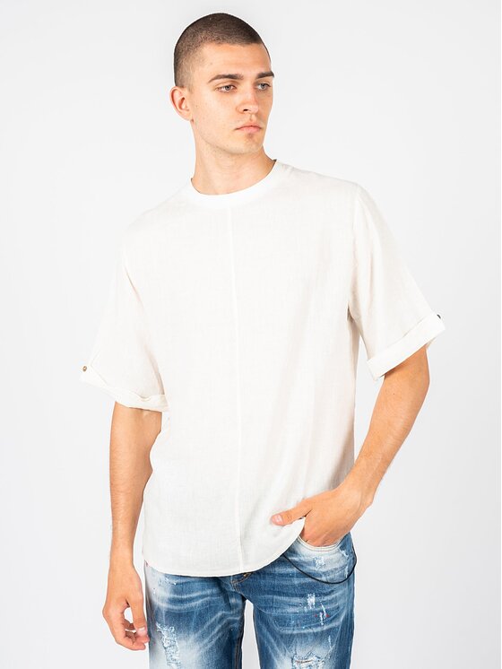 Xagon Xagon T-shirt P2308 2V6 3000 Écru Oversize