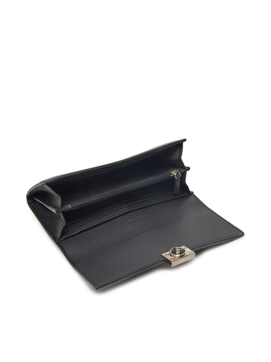 Calvin Klein Calvin Klein Великий жіночий гаманець Hardware Snap Large Wallet K60K612964 Чорний