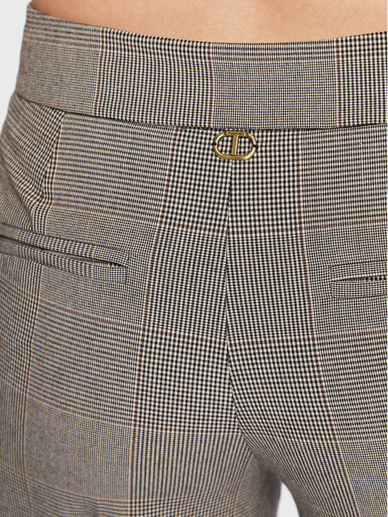 TWINSET TWINSET Hlače 222TP250J Siva Regular Fit