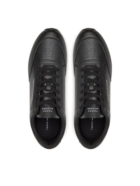 Tommy Hilfiger Tommy Hilfiger Sneakersy Lo Runner Pu Mix FM0FM05419 Czarny