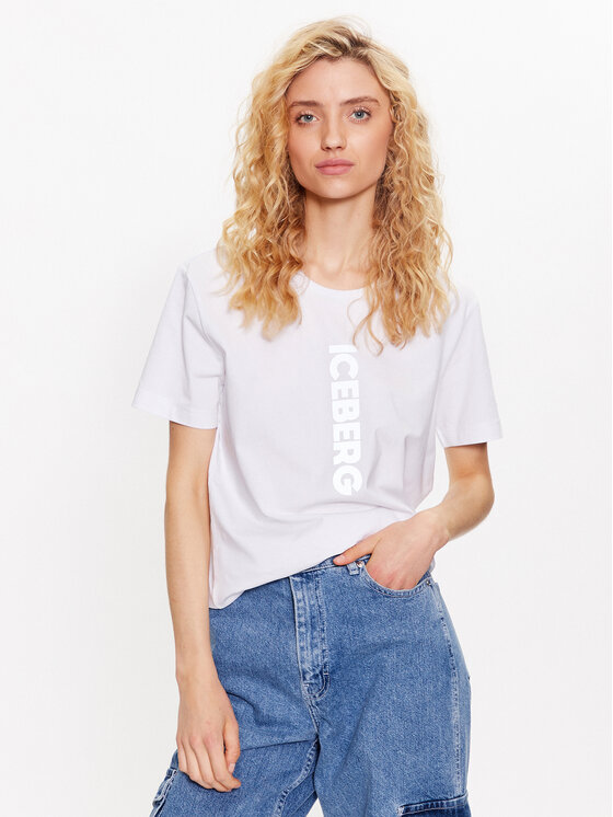 Iceberg Iceberg T-Shirt 23EI1P0F013639A Bílá Regular Fit