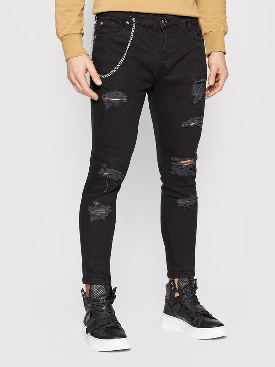 Brave Soul Brave Soul Дънки MJN-DROGO Черен Skinny Fit