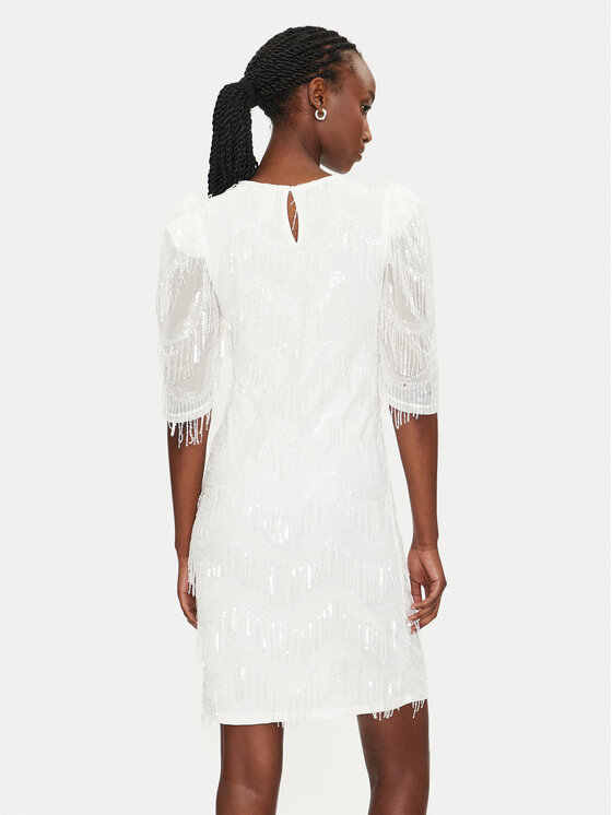 YAS YAS Sukienka koktajlowa Bella 26034900 Biały Regular Fit