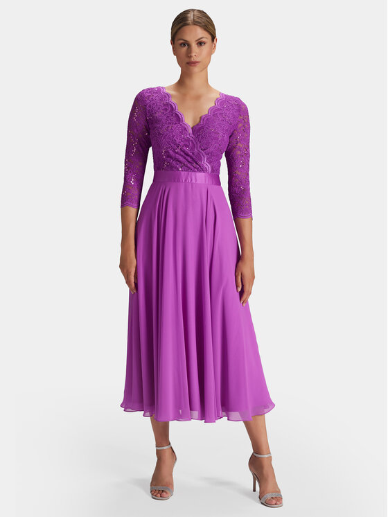 Swing Swing Φόρεμα κοκτέιλ 5AE01600 Μωβ Regular Fit
