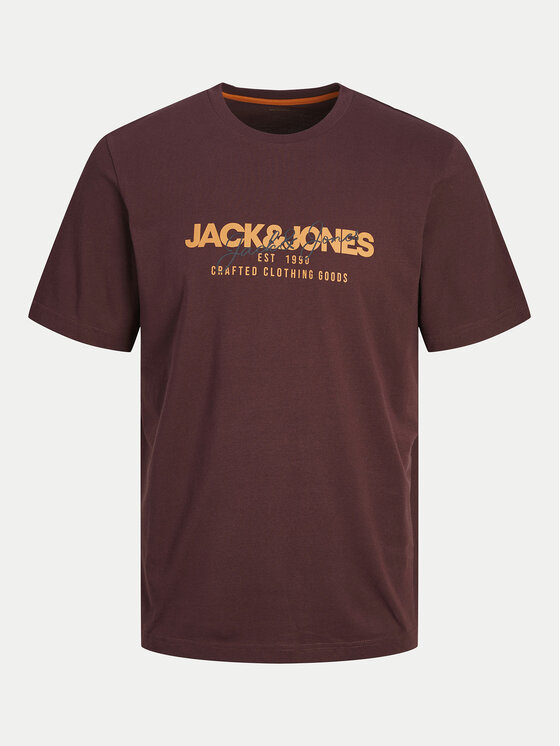 Jack & Jones Jack & Jones T-Shirt Alvis 12256803 Czerwony Standard Fit