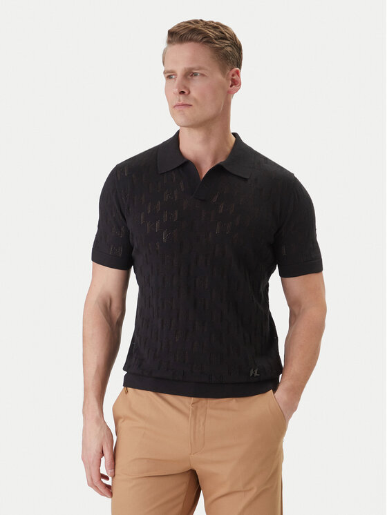 KARL LAGERFELD KARL LAGERFELD Polo majica 655005 562301 Črna Slim Fit