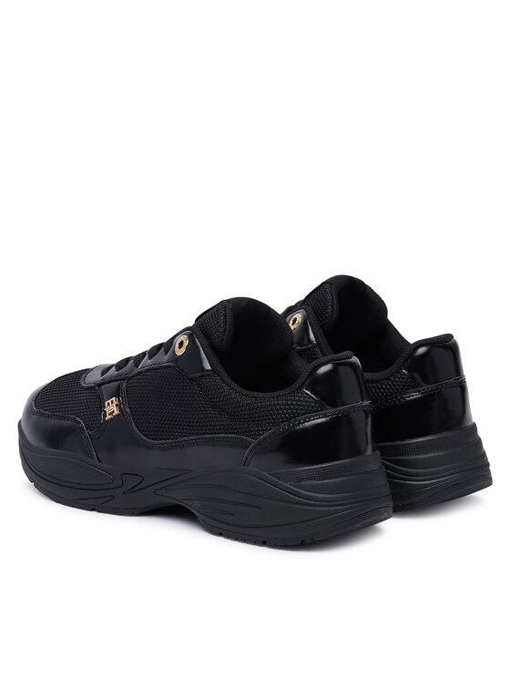 Tommy Hilfiger Tommy Hilfiger Sportcipők Modern Runner Shiny Leather FW0FW09413 Fekete