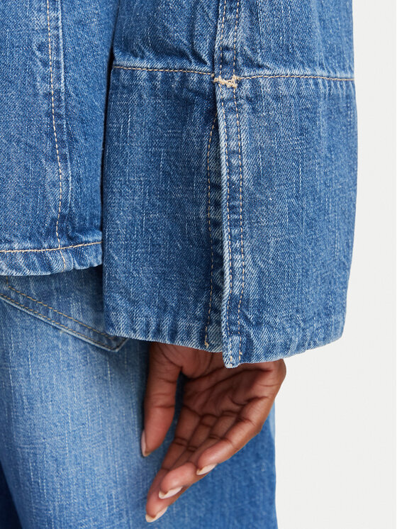 BOSS BOSS džinsiniai marškiniai 50564434 Mėlyna Slim Fit