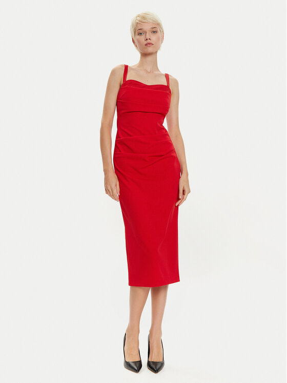 Imperial Koktejlové šaty AFAHIAW Červená Slim Fit