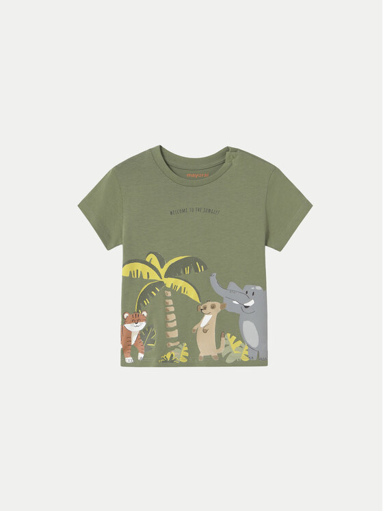 Mayoral Mayoral Tricou 1057 Verde Regular Fit
