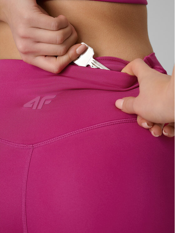 4F 4F Legginsy MULTI ACTIVE Różowy Slim Fit
