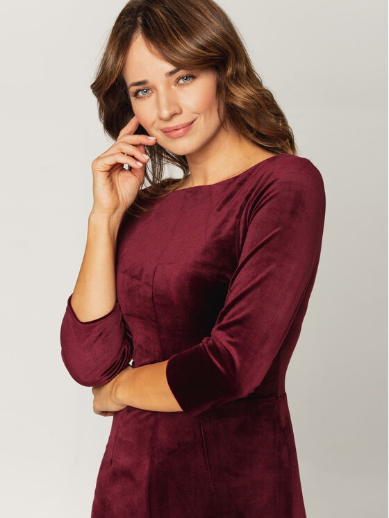 Willsoor Willsoor Sukienka codzienna 67477 Bordowy Close Fit