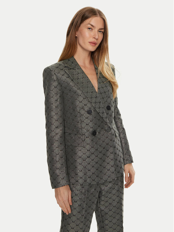 LOLA CASADEMUNT Marynarka MF2402003 Szary Regular Fit