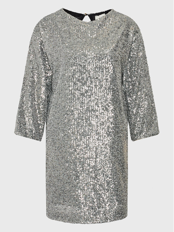 Dixie Cocktail obleka AHH5TCZA Srebrna Regular Fit