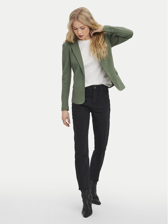 Vero Moda Vero Moda Marynarka Julia 10154123 Zielony Regular Fit