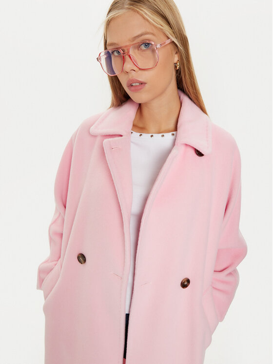 Marella Marella Vilnonis paltas Dede 2423016082 Rožinė Regular Fit