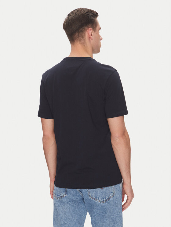 Tommy Hilfiger Tommy Hilfiger T-Shirt Stack MW0MW39355 Granatowy Regular Fit