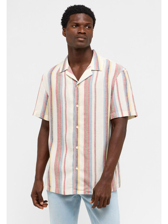 Mustang Mustang Camicia Collin Camp Stripe Multicolore Regular Fit