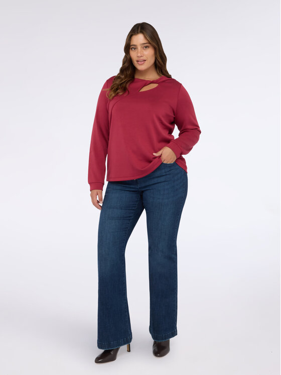 Fiorella Rubino Fiorella Rubino T-shirt G009L008745N016 Bordeaux Slim Fit