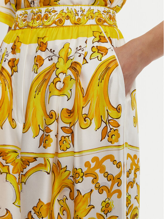 Dolce&Gabbana Dolce&Gabbana Pantaloni di tessuto FTC63T HI1BE HG3TN Giallo Regular Fit