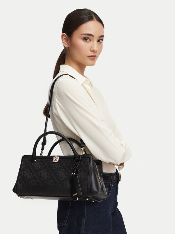 Guess Geantă Audrey Logo HWJG97 55060 Negru