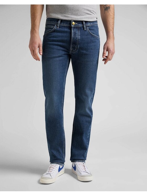Lee Lee Jeansy DAREN BUTTON FLY Niebieski Straight Fit
