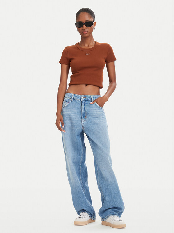 HUGO HUGO Jeans hlače Leni_S_B 50566130 Modra Loose Fit